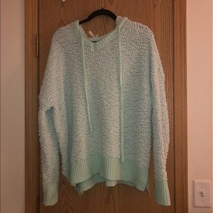 Mint green popcorn hoodie